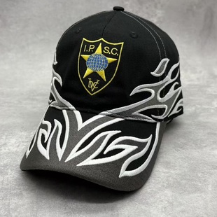 美利坚洋行进口IPSC官方火焰纹射击帽 绝版户外遮阳帽