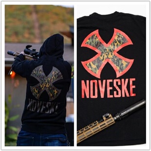 美利坚洋行NOVESKE喷火猪闷骚迷彩抓绒卫衣拉链外套 醒目短袖