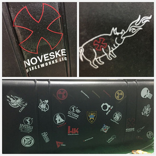 美利堅洋行獨家NOVESKE噴火豬專屬水貼戰術貼紙拉桿箱個性