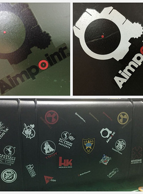 美利堅洋行獨家AIMPOINT全息瞄專屬水貼戰術貼紙拉桿箱個性