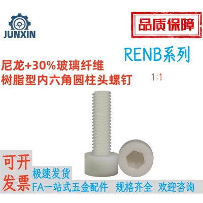 RENB3/4/5/6/8-6/8/10/12/16/20/25/30/35/40树脂内六角螺丝