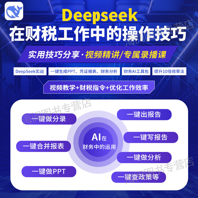 DeepSeek会计财税AI实战应用视频网课培训教程务指南从入门到精通