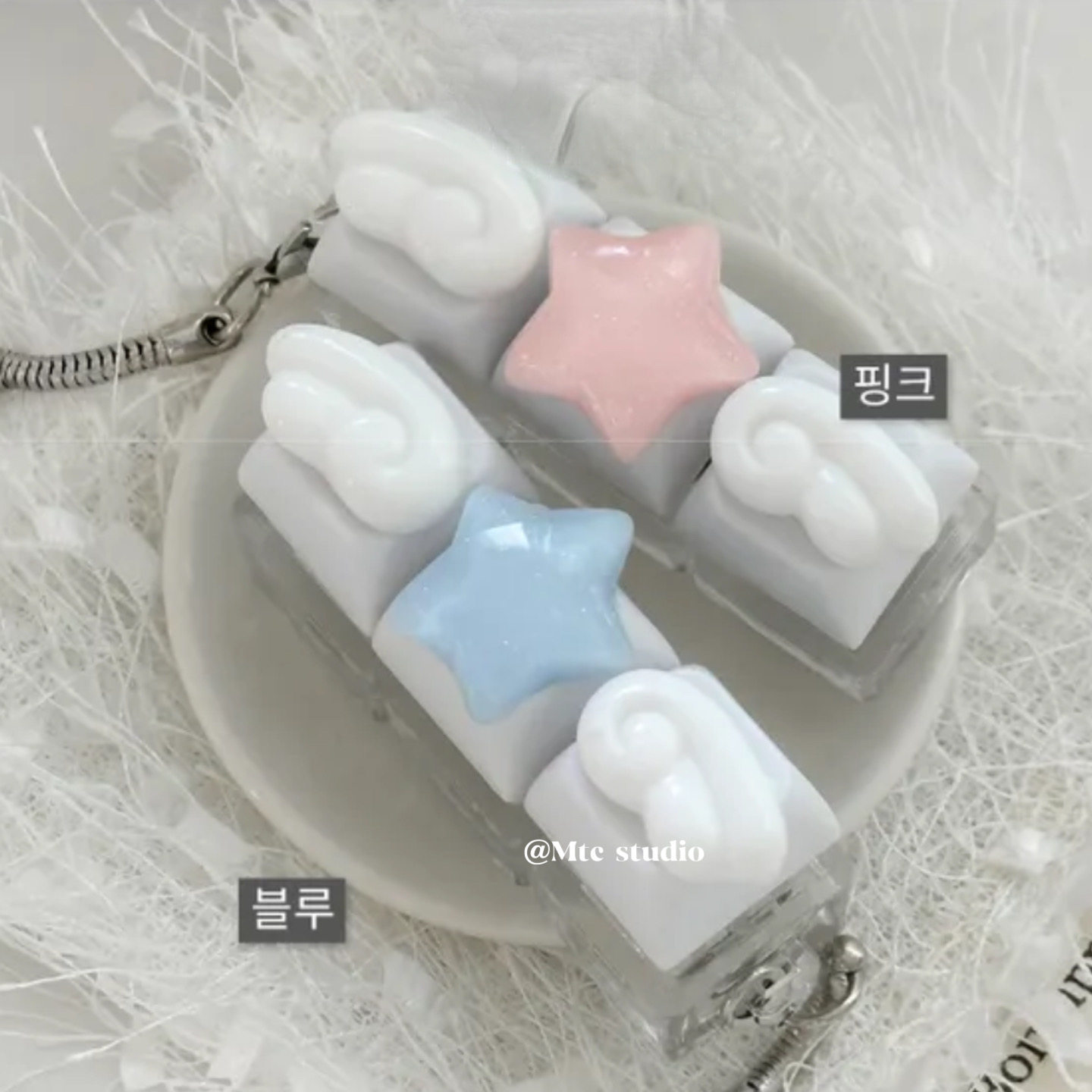 可爱天使星星治愈解压钥匙扣包挂
