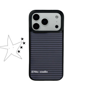 古早风轻亚甜美复古条纹滴胶适用17pro苹果17ProMax手机壳iPhone16/14新款15Promax保护套13壳16promax保护壳