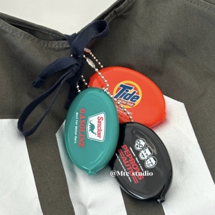 古早风韩系ins小众简约个性硅胶零钱包门禁卡包包挂件AirPods挂饰