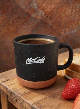 咖啡店耐热陶瓷咖啡杯黑色哑光日式马克杯小众女生水杯拿铁杯潮牌