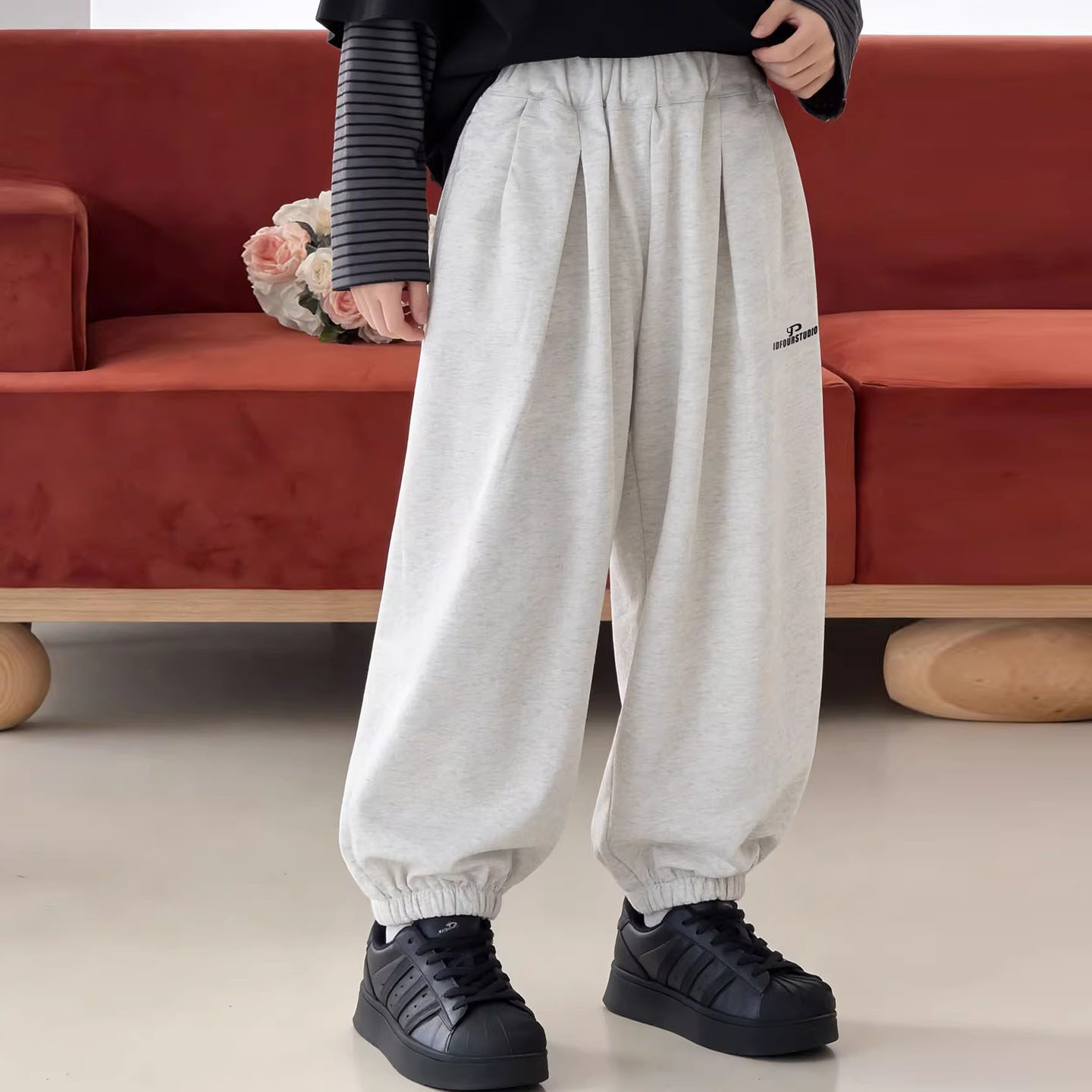 男童春季韩版童装2026新款大口袋束脚哈伦裤中大童儿童针织运动裤,童装/婴儿装/亲子装,裤子,淘宝优惠券,粉丝福利购,淘宝优惠卷