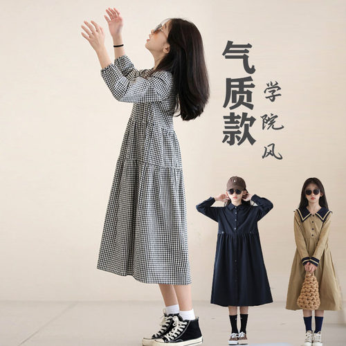 纯棉连衣裙柔软过膝森系女童春季