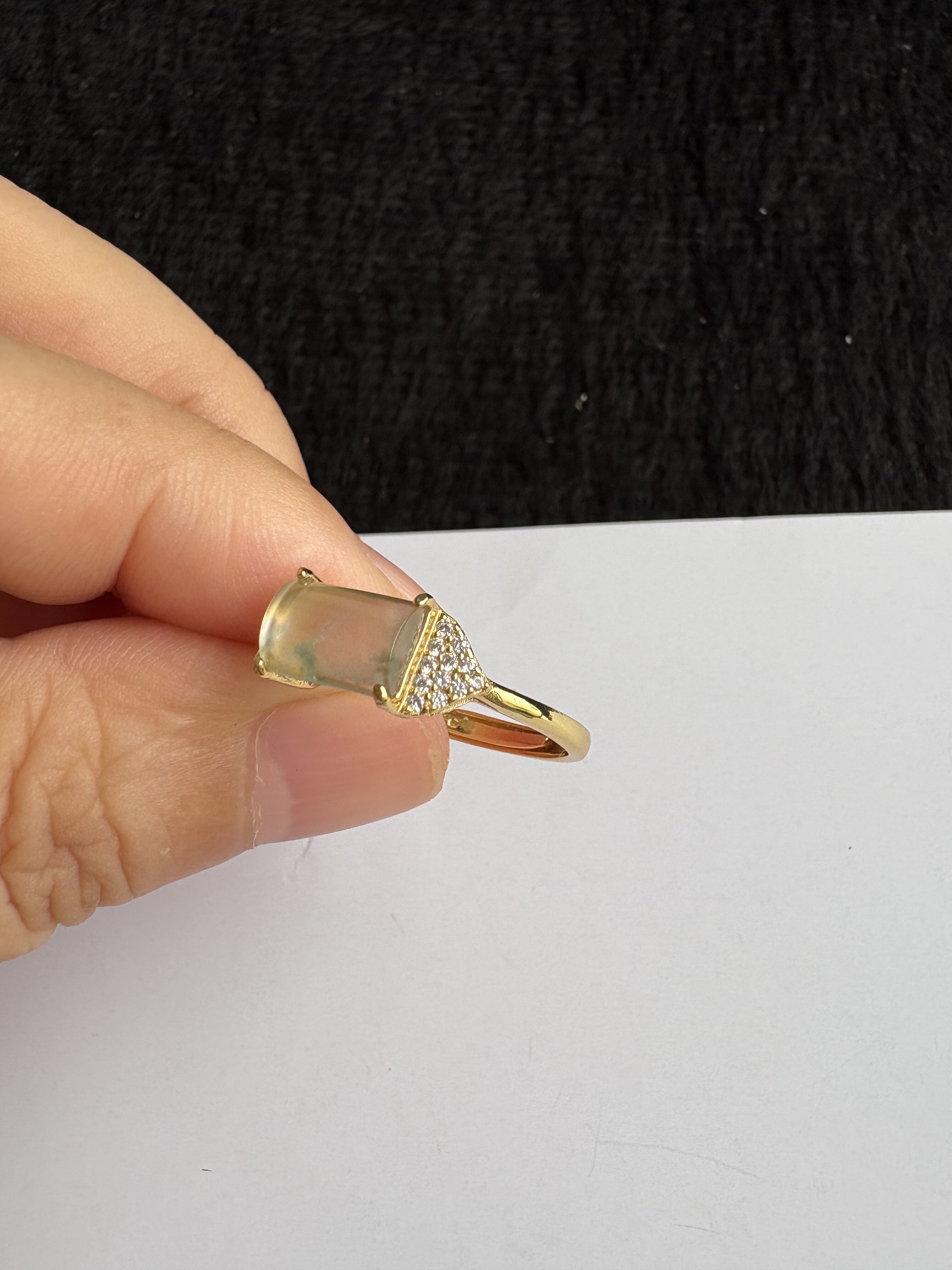 缅甸天然翡翠戒指