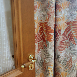 Sachseln萨赫塞 90%遮光度田园美式涤棉窗帘定制卧室阳台客厅飘窗