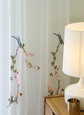 Campobasso坎波巴索 简约田园中式美式刺绣客厅卧室窗帘窗纱定制