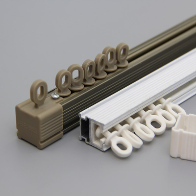 德裕铝合金窗帘轨道 纳米静音 顶/侧装/单/双轨 精选配件