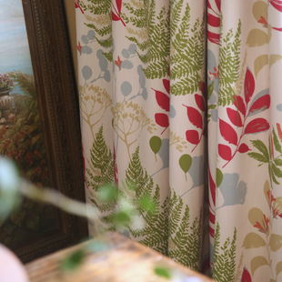 Mljet木列特 95%遮光度清新田园治愈涤棉窗帘定制卧室客厅飘窗