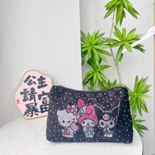 HelloKitty银河碎钻女包2025夏季新款珍珠链条包轻奢单肩斜挎包
