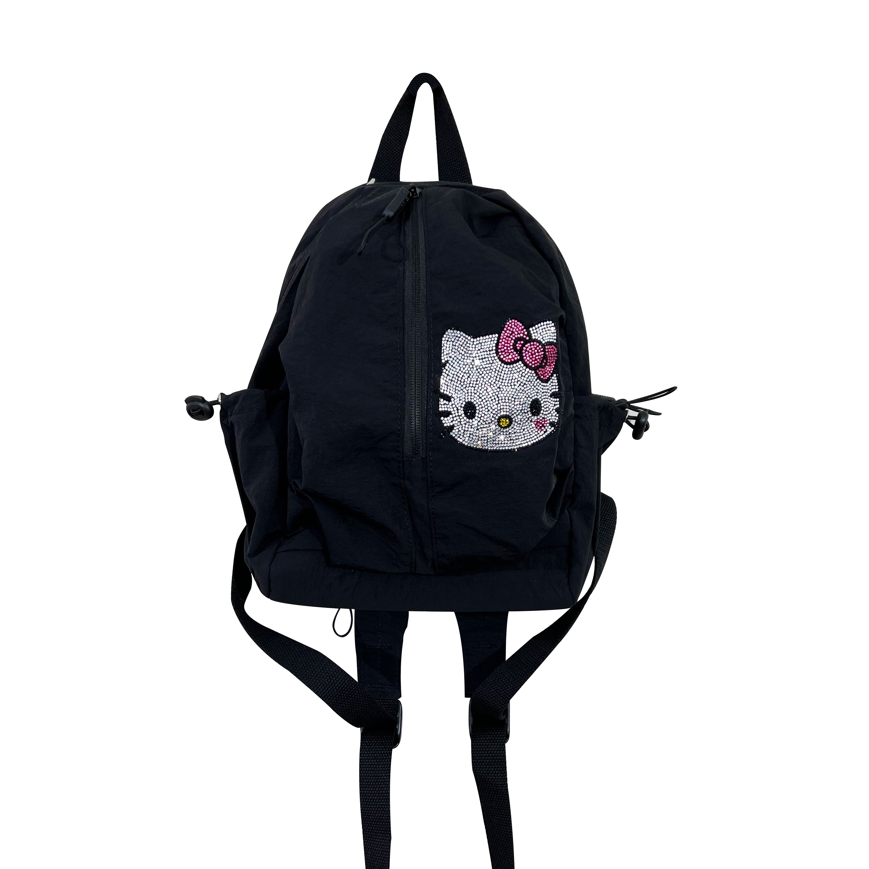 Hello Kitty镶钻双肩包女2025新款时尚牛津布女士背包高级感户外