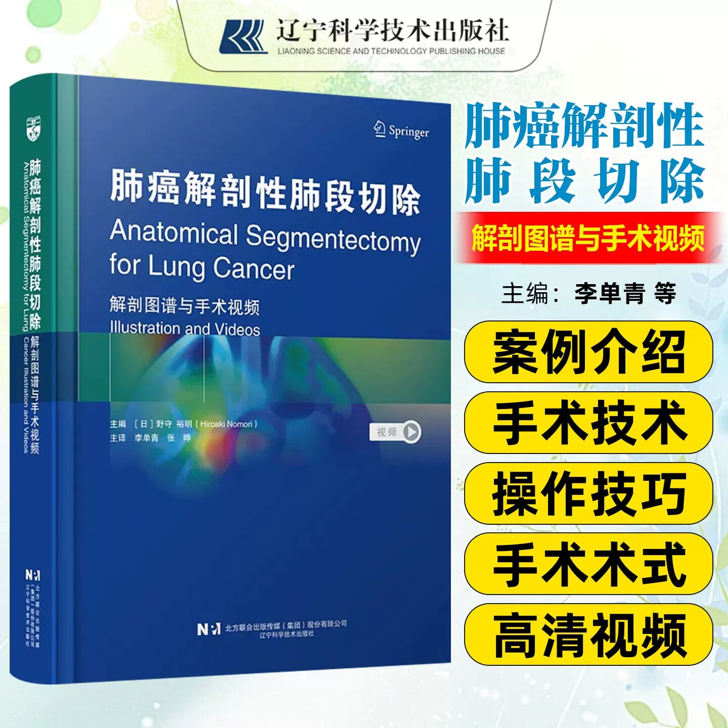 肺癌解剖性肺段切除：解剖图谱与手术视频 右肺下叶肺段切除术等 [日]野守 裕明 主编 李单青 张晔 主译 辽宁科学技术出版社