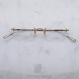 eyevan近视眼镜复古圆形ORBIT纯钛眼镜框男款无框眼镜框镜架女