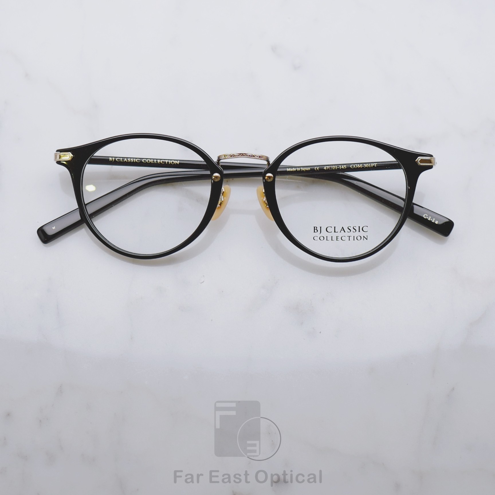 BJ CLASSIC 镜框日本手工赛璐珞板材COM-301PT时尚素颜眼镜架男女