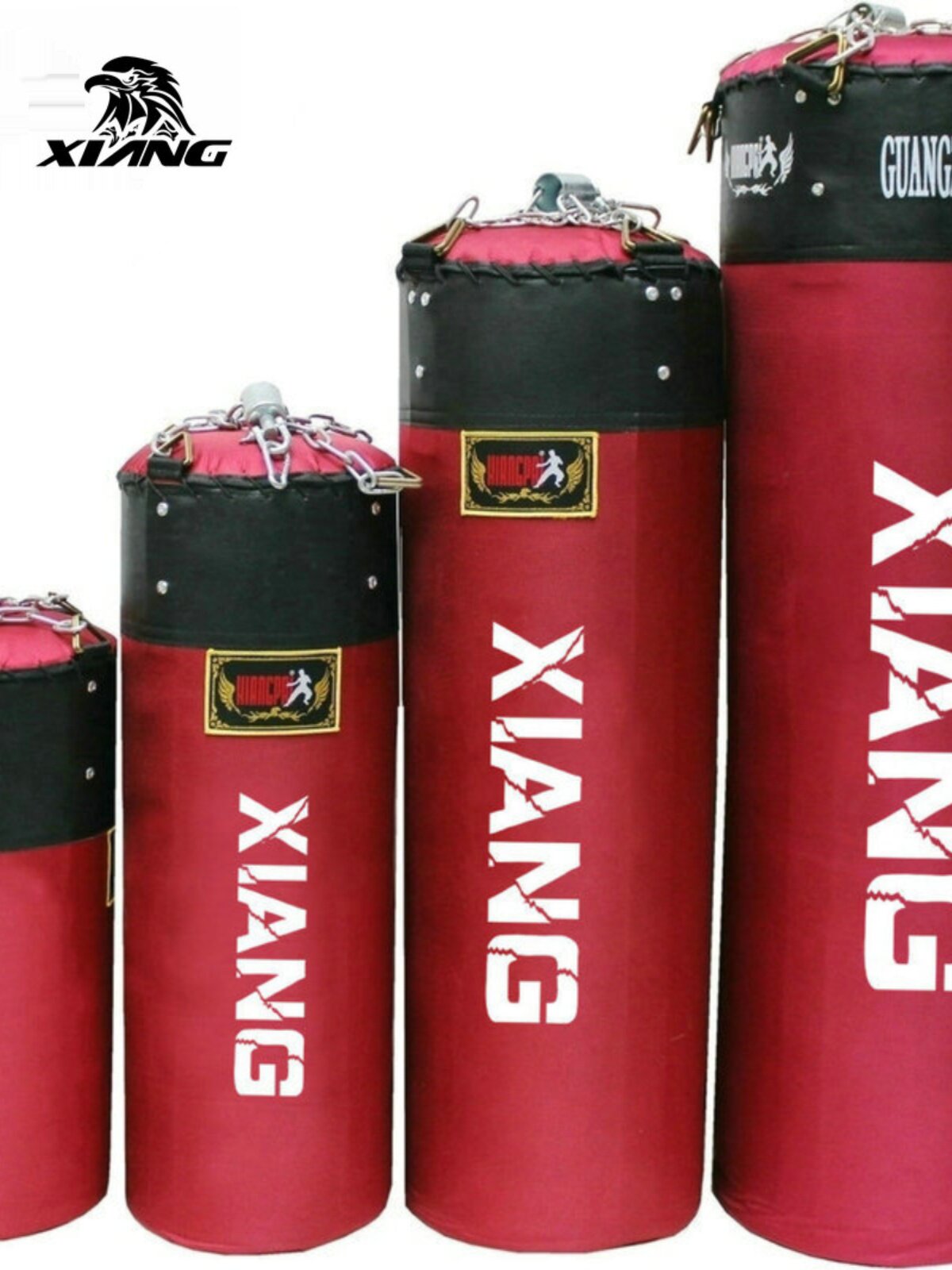 广州响牌健身房武馆实心大沙袋定制标志帆布加厚搏击散打家用沙包
