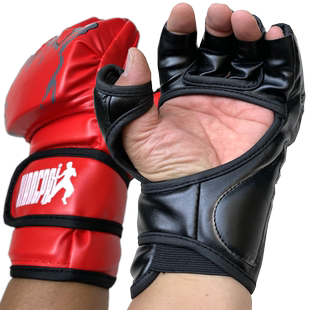 广州响牌UFCMMA半指格斗拳击训练拳套露指成人儿童散打搏击厚手套