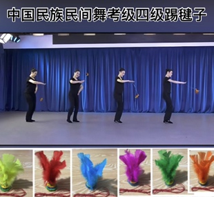 四级踢毽子藏族舞蹈中国舞民族民间舞蹈专业考级道具羽毛毽子健身
