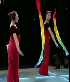 彩绸飞舞北京舞蹈学院考级标准规格民族民间舞五级道具弄钱鼓腰鼓