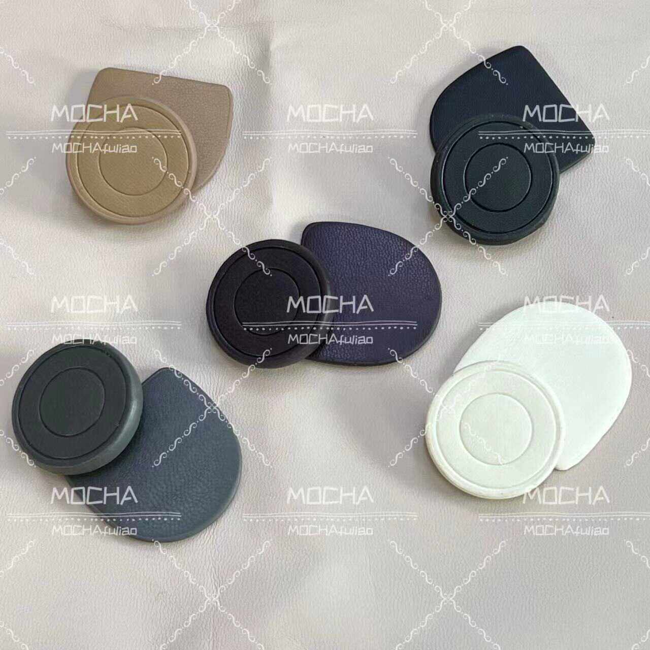 MOCHA新款螺纹皮扣皮片配套装饰门襟大衣皮草外套羽绒服潮流趋势