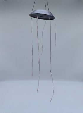 太阳能风铃配件户外防水铁艺藤编灯笼LED光源上开关