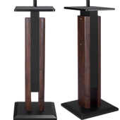 捷盛12寸专业音箱脚架升降环绕架书架音响落地支架子木质移动机架