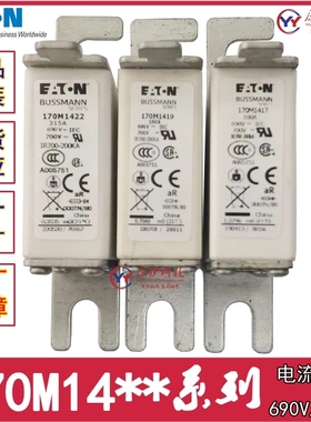 正品BUSSMANN保险丝170M1422/1421/1420/1419/1418/170M1417 690V