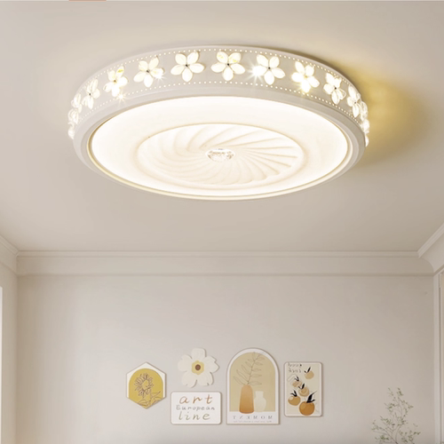 卧室灯LED吸顶灯圆形简约现代客厅灯餐厅房间灯具家用圆灯铁艺灯