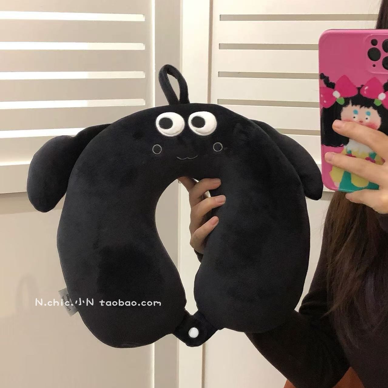 小羊卡通毛绒PP棉护颈U型枕