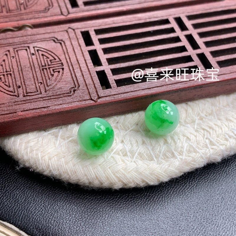 天然缅甸老坑翡翠冰种满阳绿辣绿圆珠子手串手链单颗散珠玉石配饰,珠宝/钻石/翡翠,手链/手串,淘宝优惠券,粉丝福利购,淘宝优惠卷