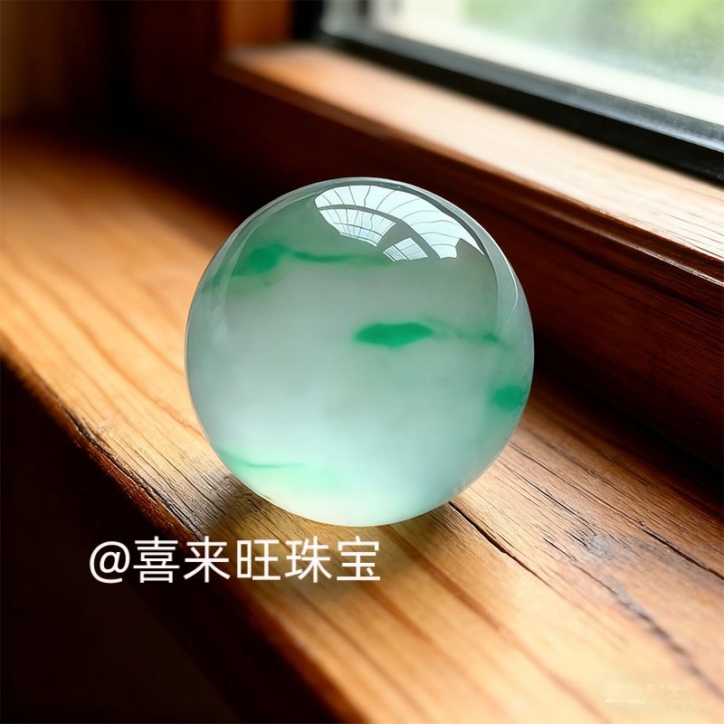 天然缅甸老坑翡翠冰种飘绿花阳绿圆珠子手串手链单颗散珠玉石配饰,珠宝/钻石/翡翠,手链/手串,淘宝优惠券,粉丝福利购,淘宝优惠卷