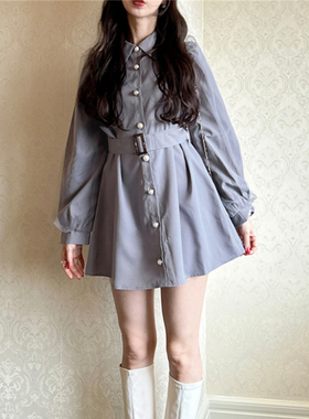 FA2-3日本原单新品甜美个性时尚网纱长袖连衣裙