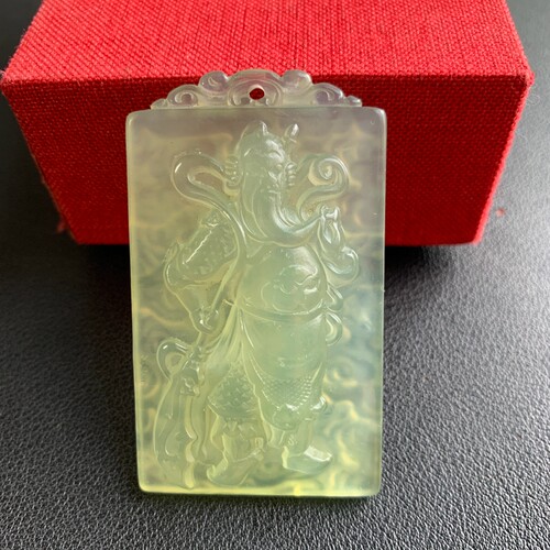 羲薄雲天天然玉石守护神岫玉精品结缘新品雕刻冰种挂件吊坠玉佩