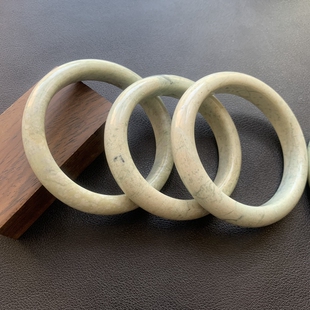 天然岫玉奶蓝奶绿手镯可盘可养暴风雪岫岩玉包邮