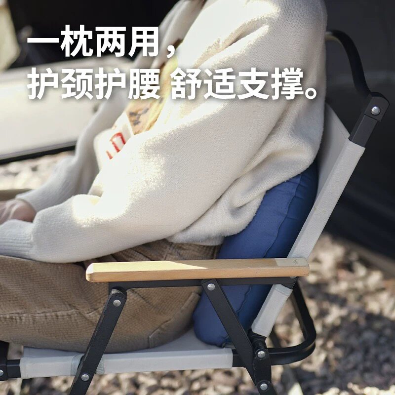 充气枕吹气腰枕小巧便携充气枕头图片