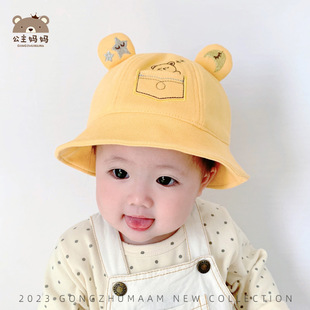宝宝帽子秋冬季儿童遮阳帽男童婴儿盆帽女童春秋款可爱超萌渔夫帽