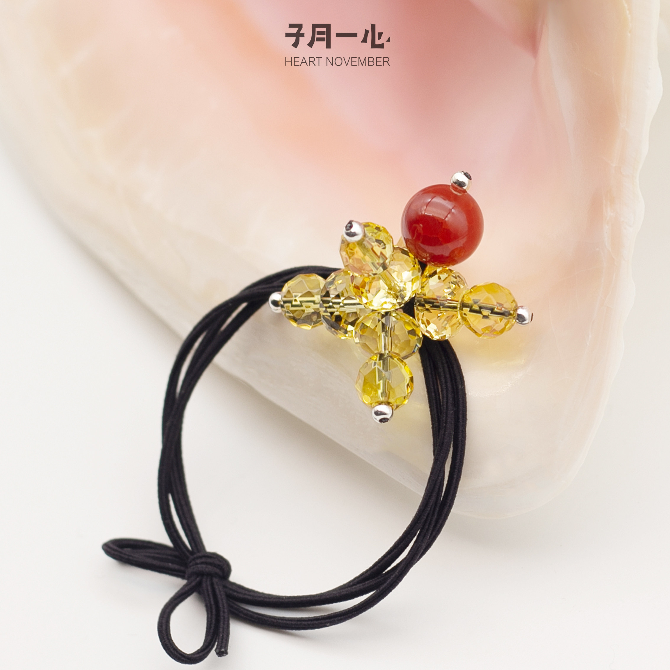天然黄水晶葫芦发圈福气多多发绳