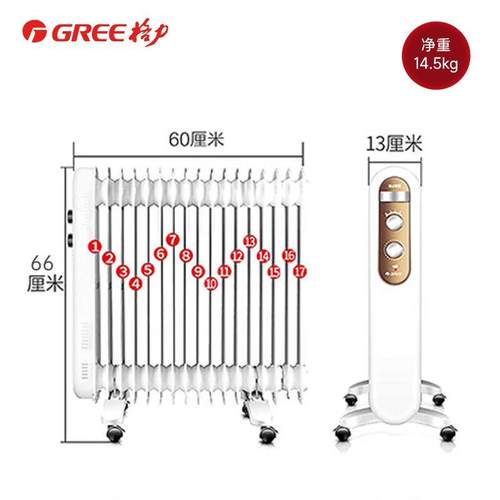 格.力（G.REE）电油汀NDY19-S6130取暖17片干衣母婴暖气片取暖器