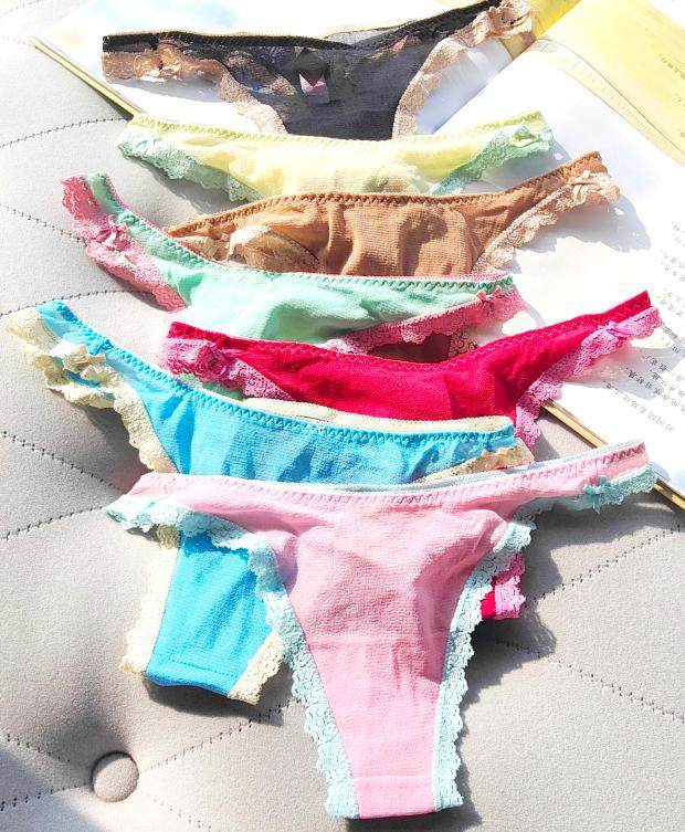 女柔然镂空空气纱一样轻薄透气蕾丝边多色性感内裤丁字裤T裤,女士内衣/男士内衣/家居服,女丁字裤,淘宝优惠券,粉丝福利购,淘宝优惠卷