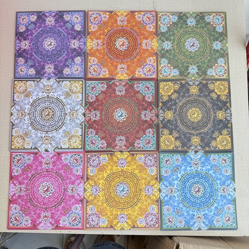 12×12，19×19愿界九色莲花纸文化用品手工折纸工艺不烫金 360张