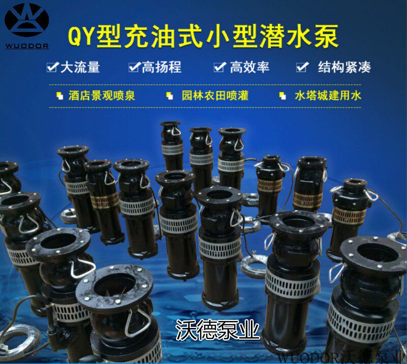220米高扬程喷泉泵 喷淋泵 QY油浸式潜水电泵 15KW潜水泵