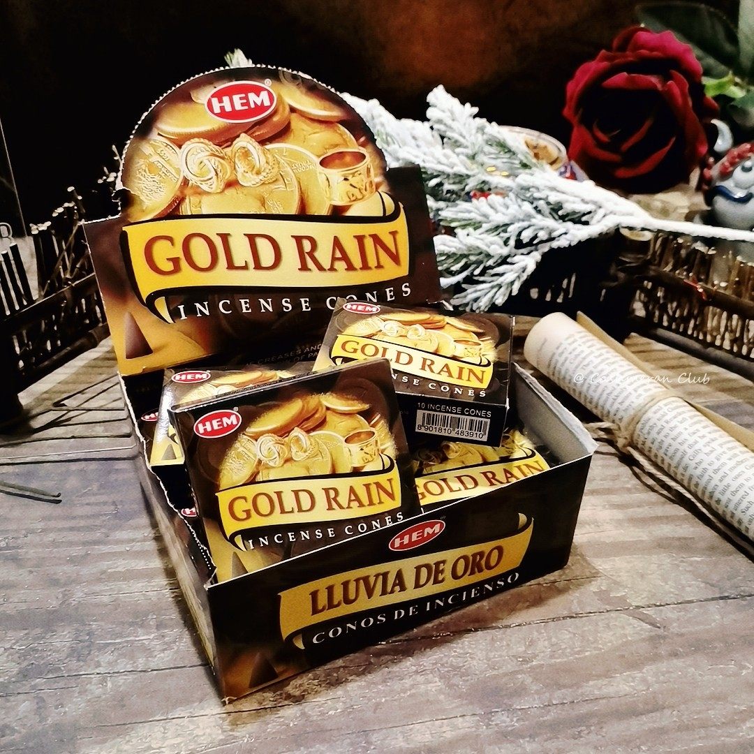 [黄金雨]印度hem锥香gold rain招财香金币雨香薰塔香大盒12小盒