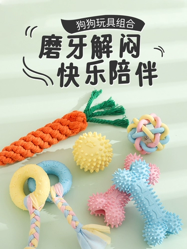 Игрушечный мяч для собак, устойчивый к укусам коренной зуб, палочка для маленьких собак, щенков, щенков Тедди, самовосстанавливающиеся резиновые принадлежности для домашних животных