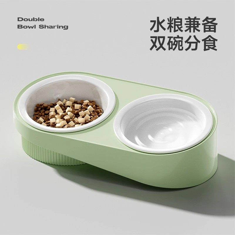 猫碗陶瓷不易打翻保护颈椎宠物双碗狗狗食盆猫咪喝水碗饭碗猫粮碗,宠物/宠物食品及用品,猫狗碗/慢食碗,淘宝优惠券,粉丝福利购,淘宝优惠卷