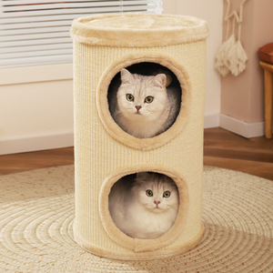 猫爬架猫窝猫树一体猫咪别墅四季通用封闭式猫屋双层猫抓板剑麻桶