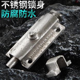 自动弹簧插销304不锈钢工业柜门LS404 506按钮式 明装 4寸门栓 406