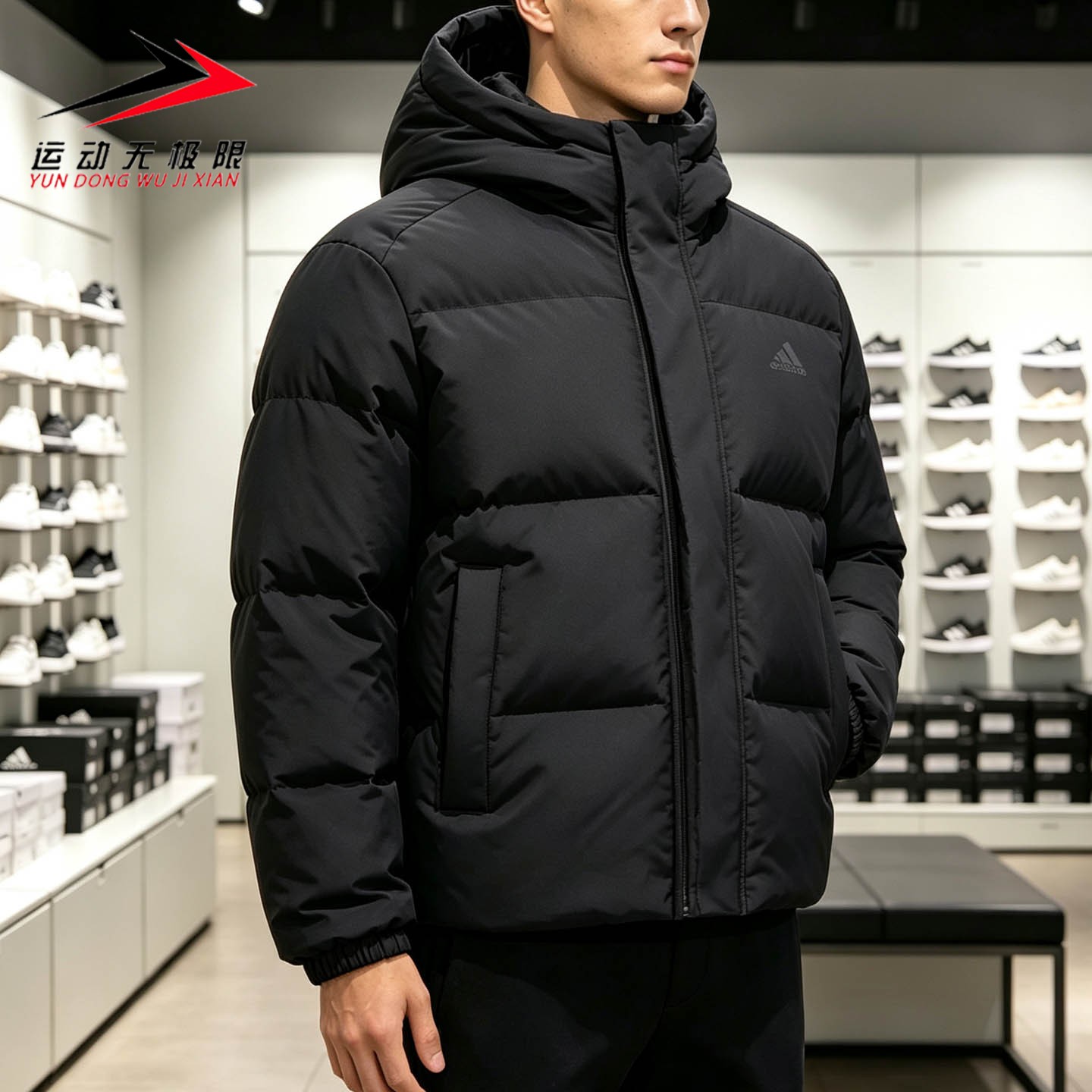 正品阿迪达斯男装2026冬季新款防风保暖运动休闲羽绒服外套LE4955